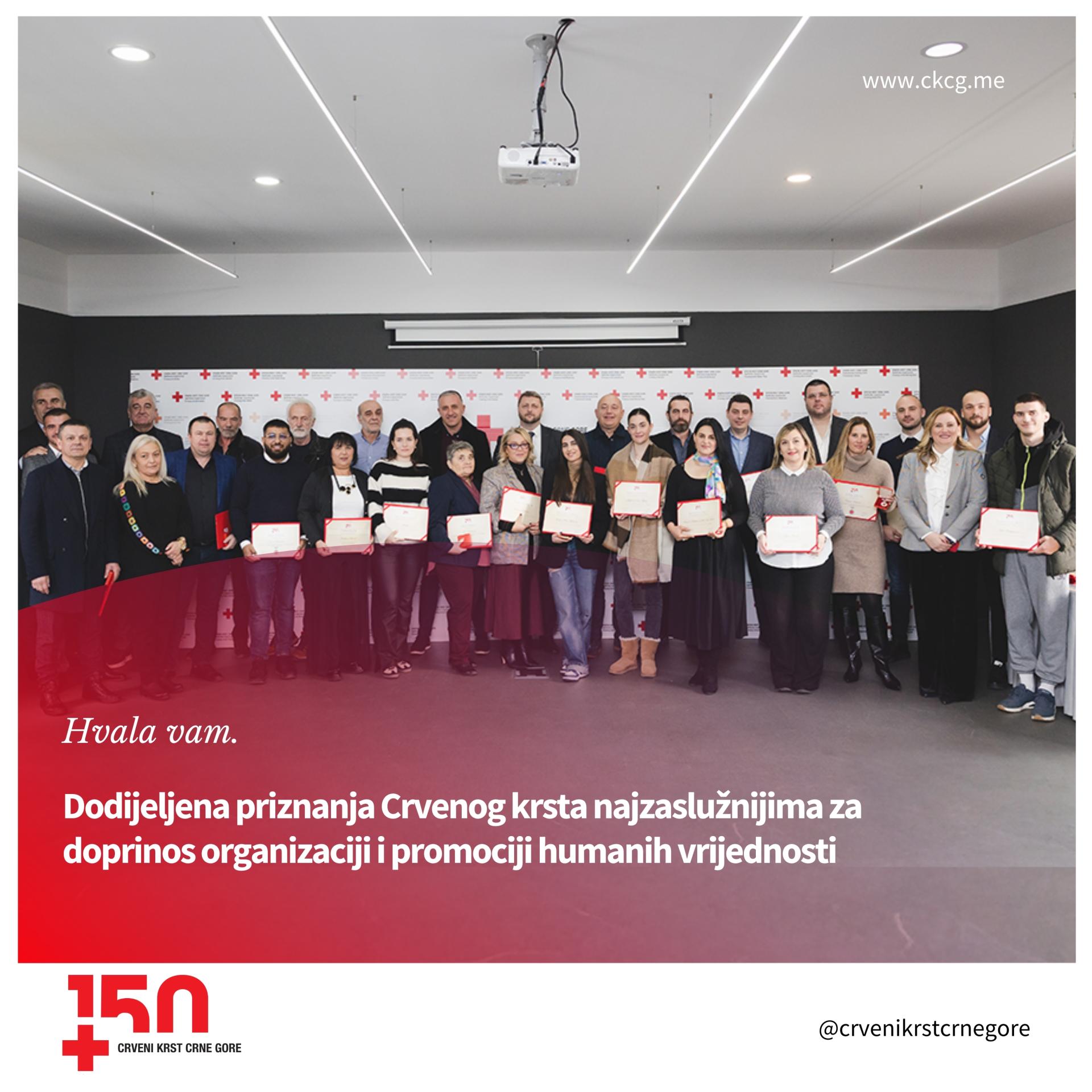 Crveni krst Crne Gore obilježava 150 godina humanosti