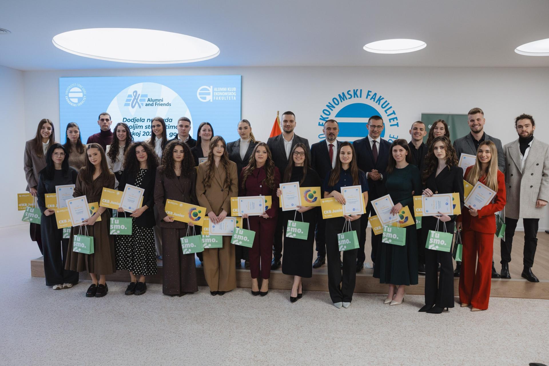 Nagrađeni najbolji studenti Ekonomskog fakulteta: Osvijetliti budućnost Crne Gore