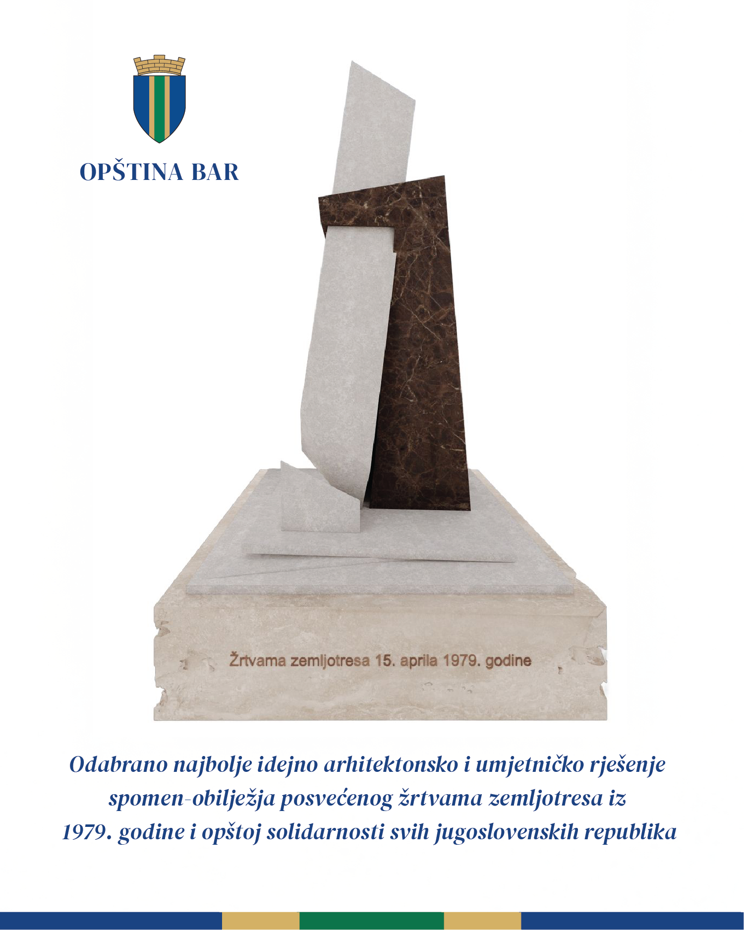 Opština Bar odabrala najbolje rješenje za spomen-obilježje žrtvama zemljotresa iz 1979. godine