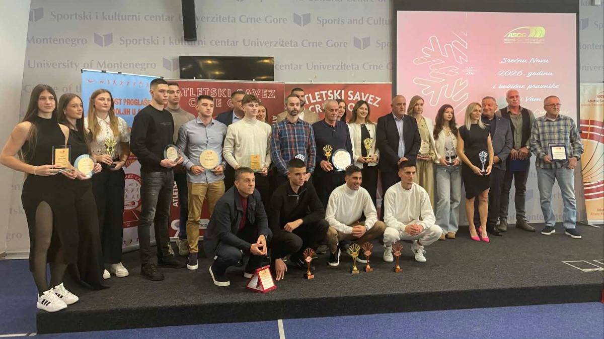 Papazi i Vuković najbolji atletičari Crne Gore za 2025. godinu
