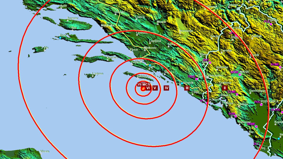 Zemljotres osjetio i jug Hrvatske: Epicentar blizu Dubrovnika