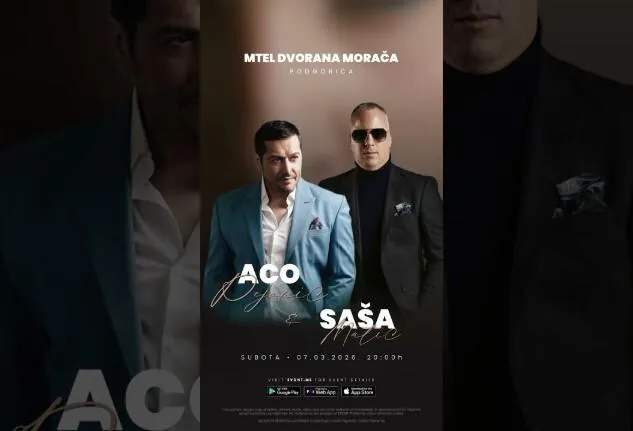 Aco Pejović i Saša Matić u M:tel dvorani Morača