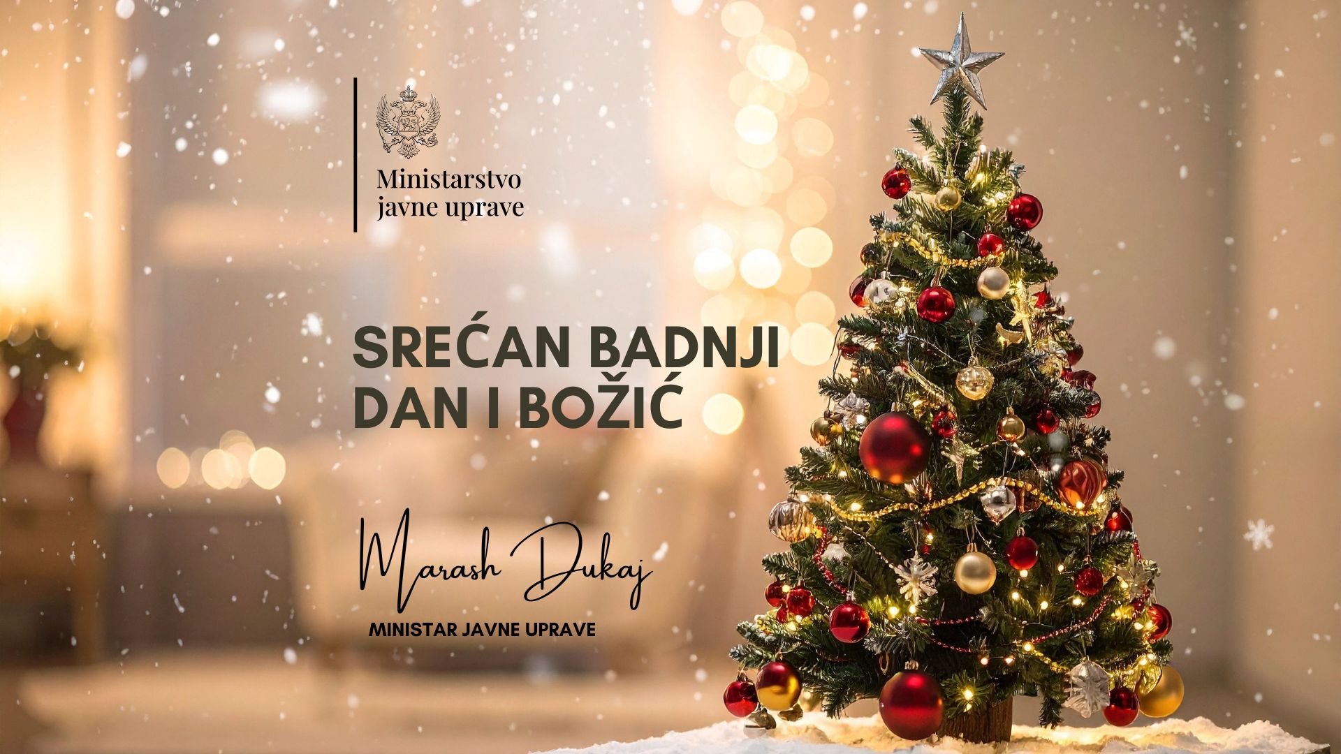 Božićne čestitke iz političkog života Crne Gore