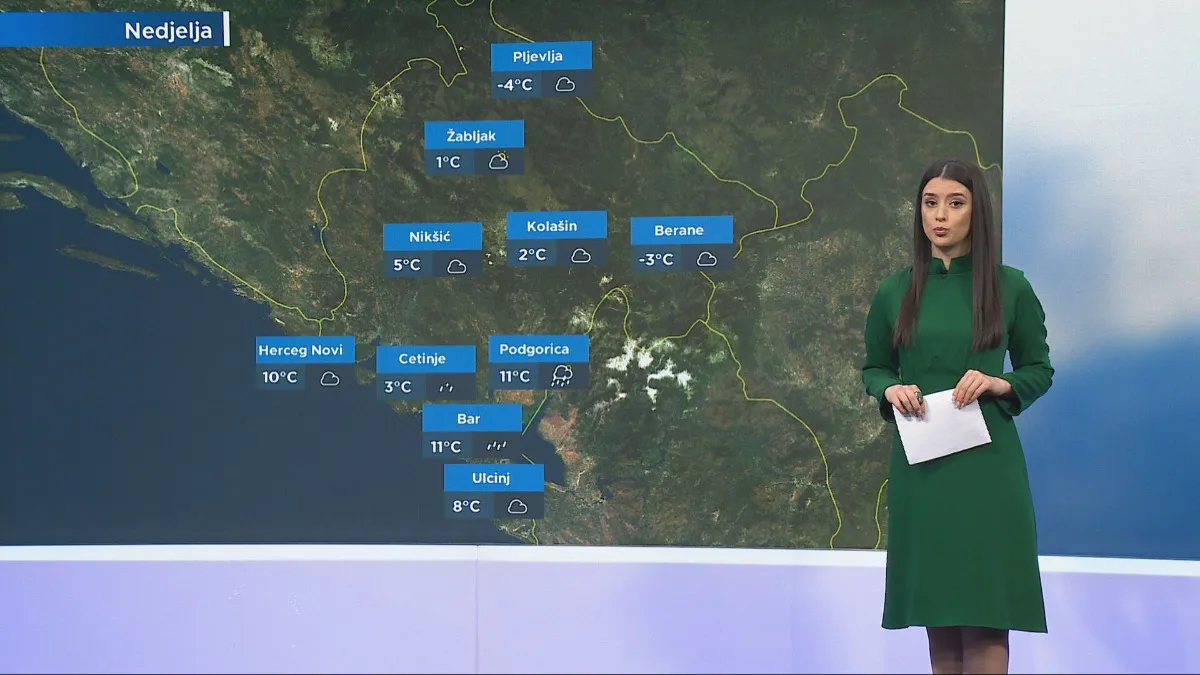 Danas kišovito, sjutra prestanak padavina u Crnoj Gori