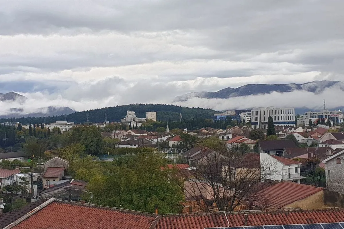 Danas oblačno u Crnoj Gori, moguća slaba kiša