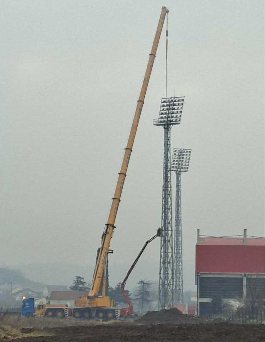 Demontiranje reflektora na stadionu DG Arena: Nova era za klub iz Donje Gorice
