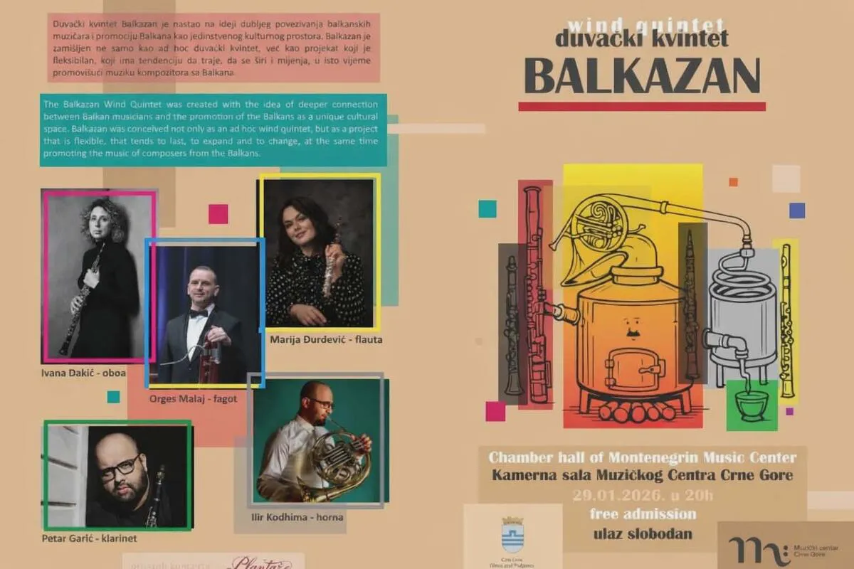 Duvački kvintet 'Balkazan' održava koncert u Muzičkom centru