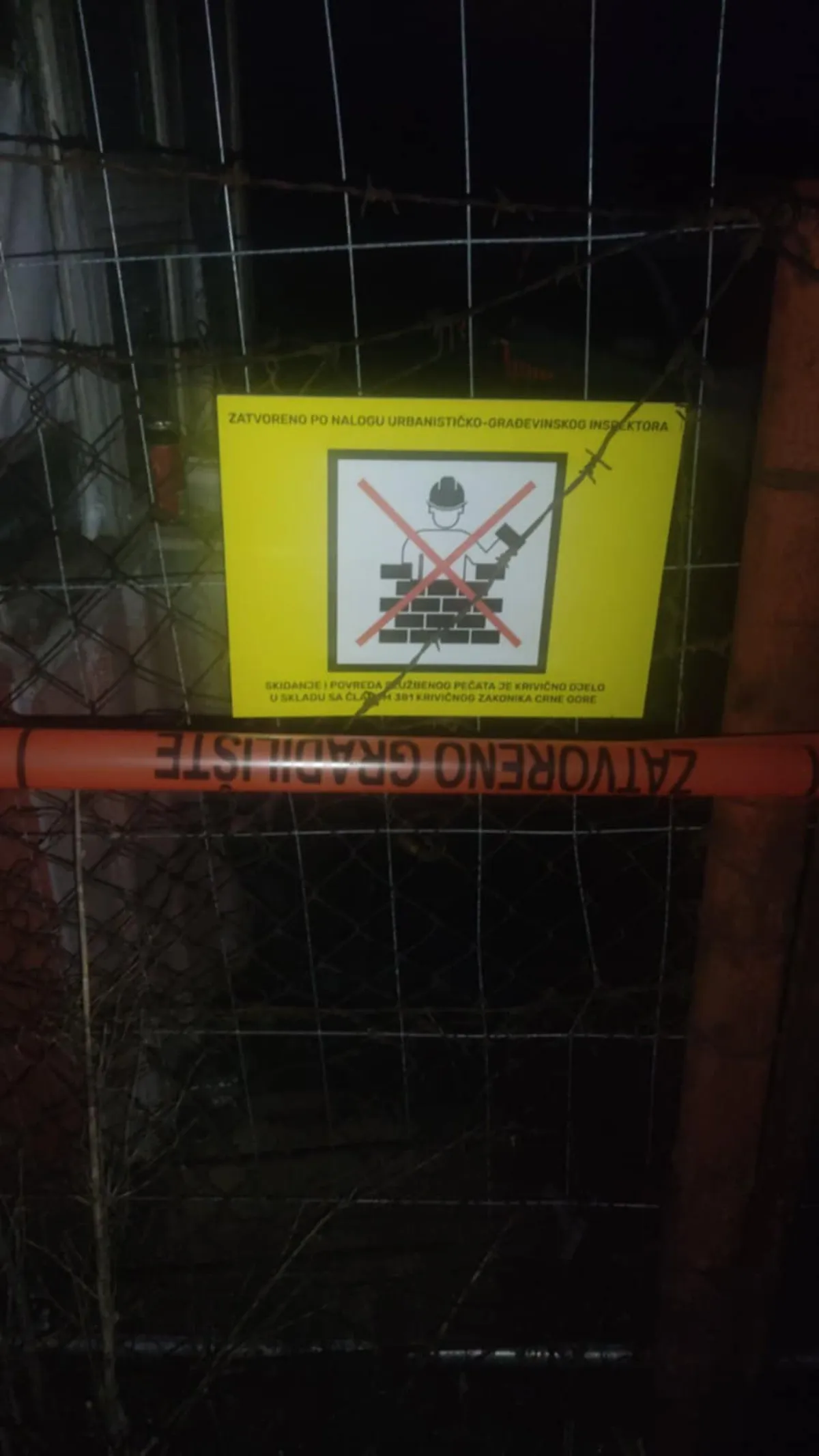 Inspektor zapečatio gradilište postrojenja u Botunu