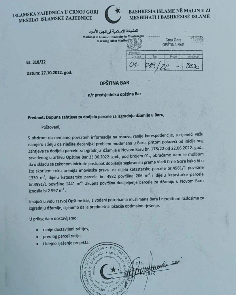 Islamska zajednica u Crnoj Gori dobija novu parcelu u Podgorici