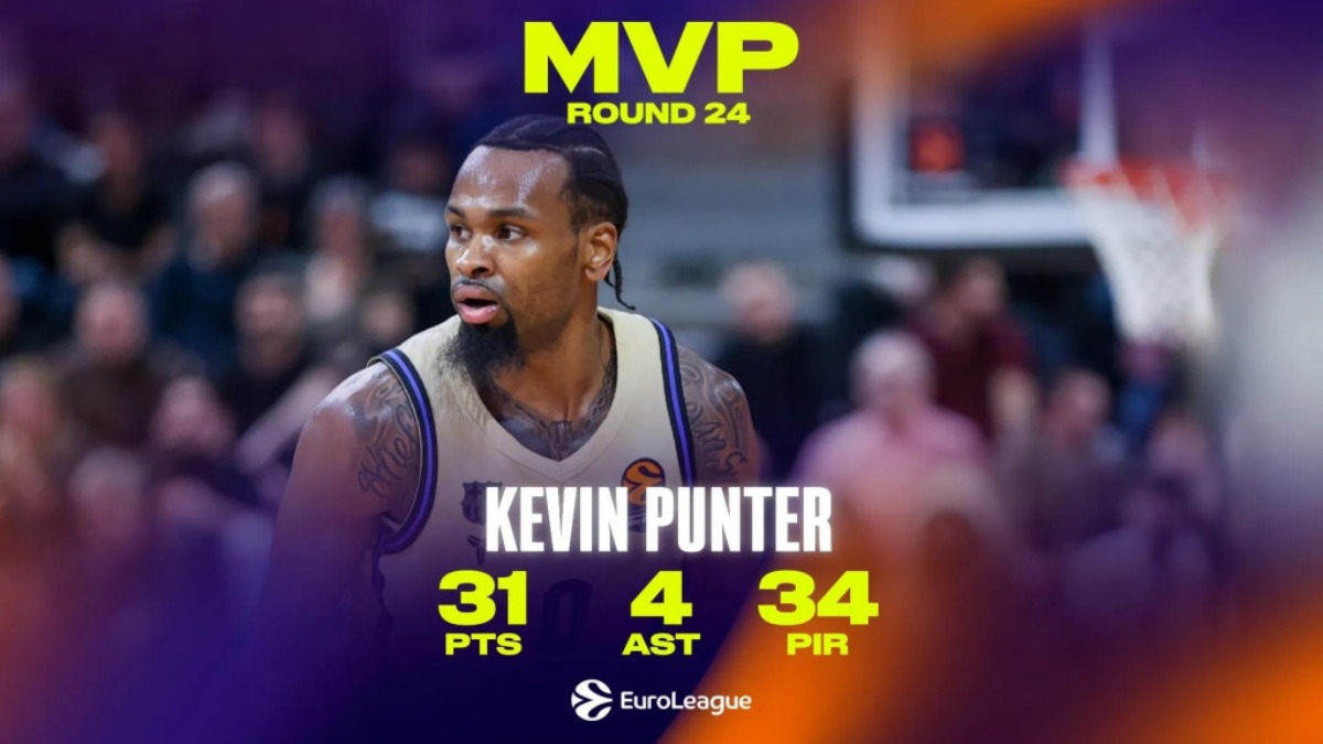 Kevin Panter ponovo dominira: MVP 24. kola Evrolige