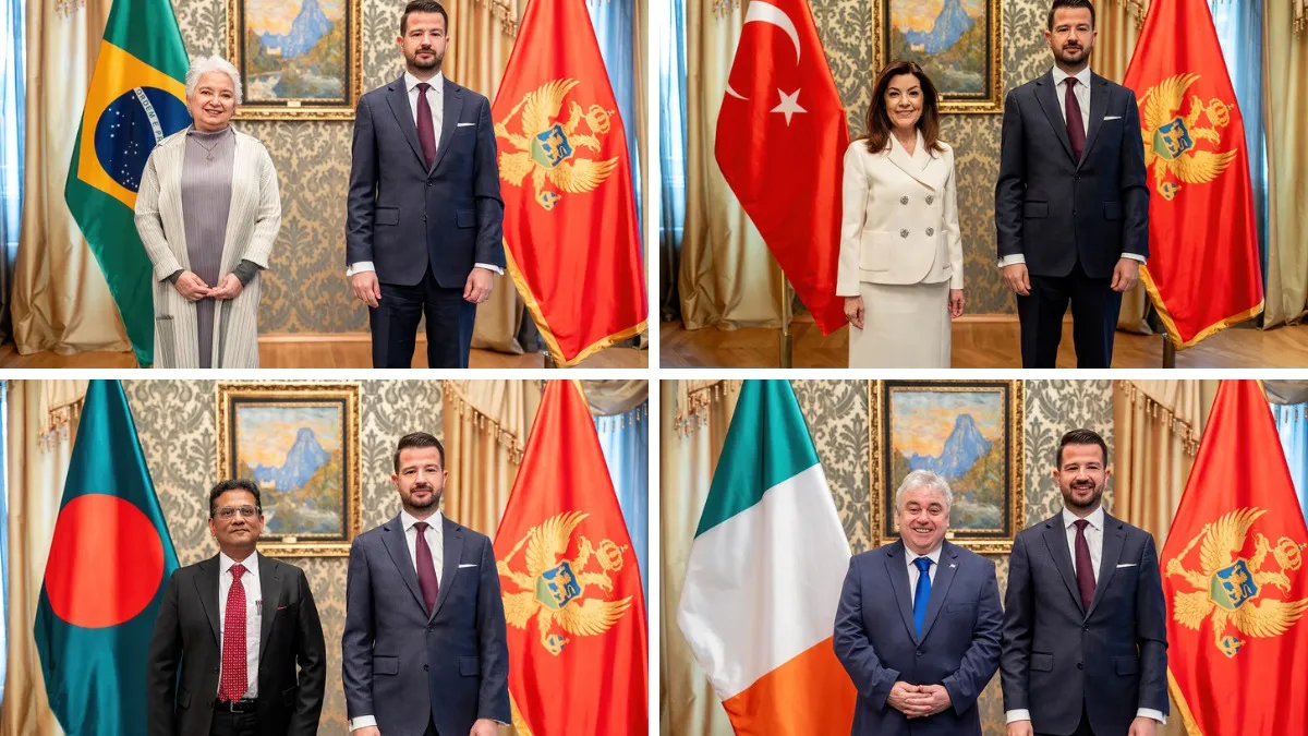 Milatović primio akreditivna pisma novih ambasadora