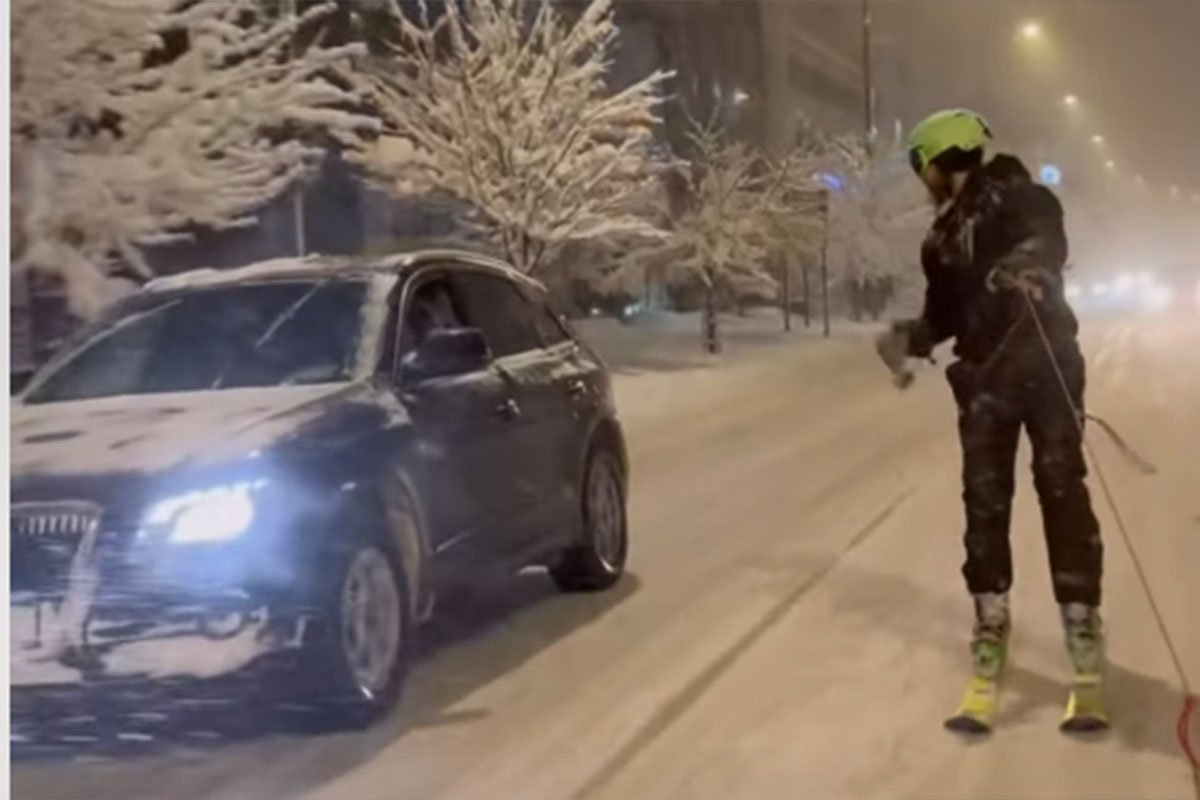 Mladić na skijama u Sarajevu šokirao vozače i dobio kaznu