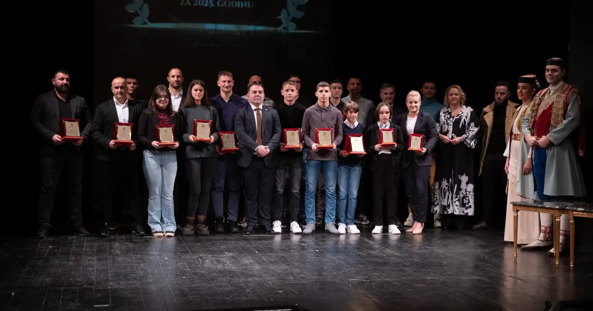 Prijestonica Cetinje dodijelila godišnja priznanja sportistima za 2025. godinu