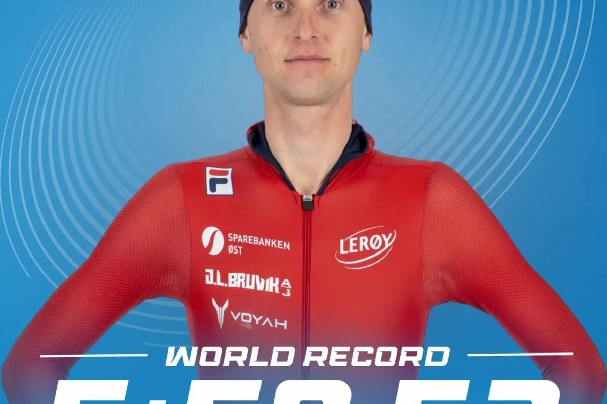 Sander Ejtrem oborio svjetski rekord u brzom klizanju na 5.000 metara