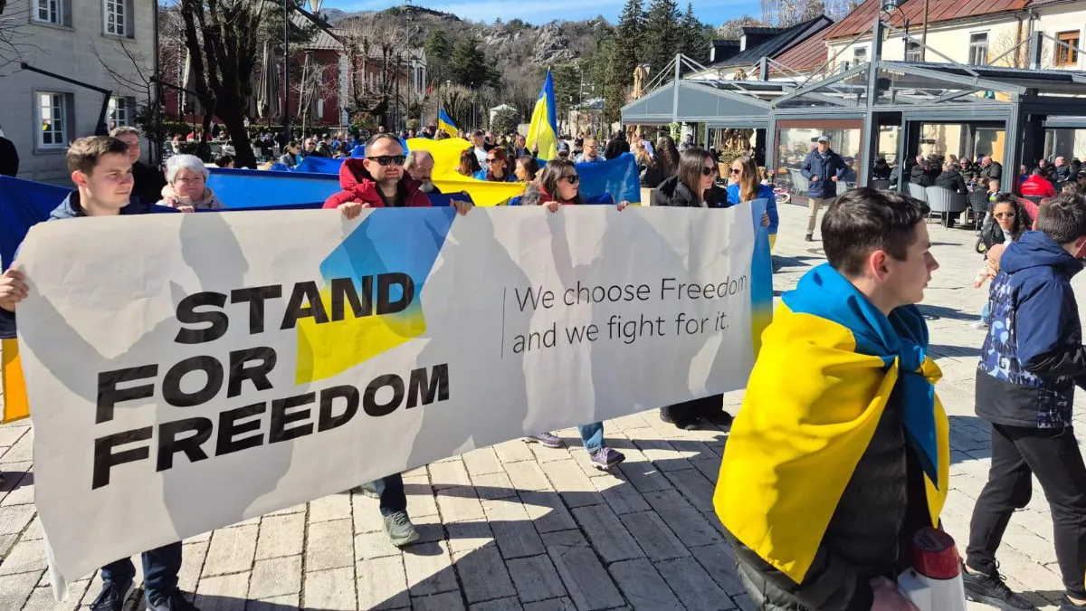 Cetinje obilježilo 12 godina od ruske agresije na Ukrajinu