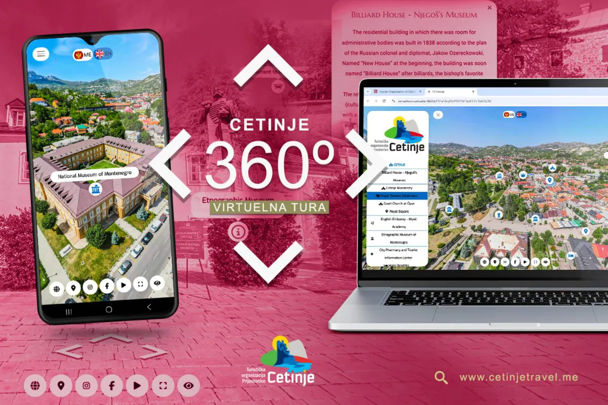 Cetinje uvodi virtualnu turu 360° za savremeni turizam