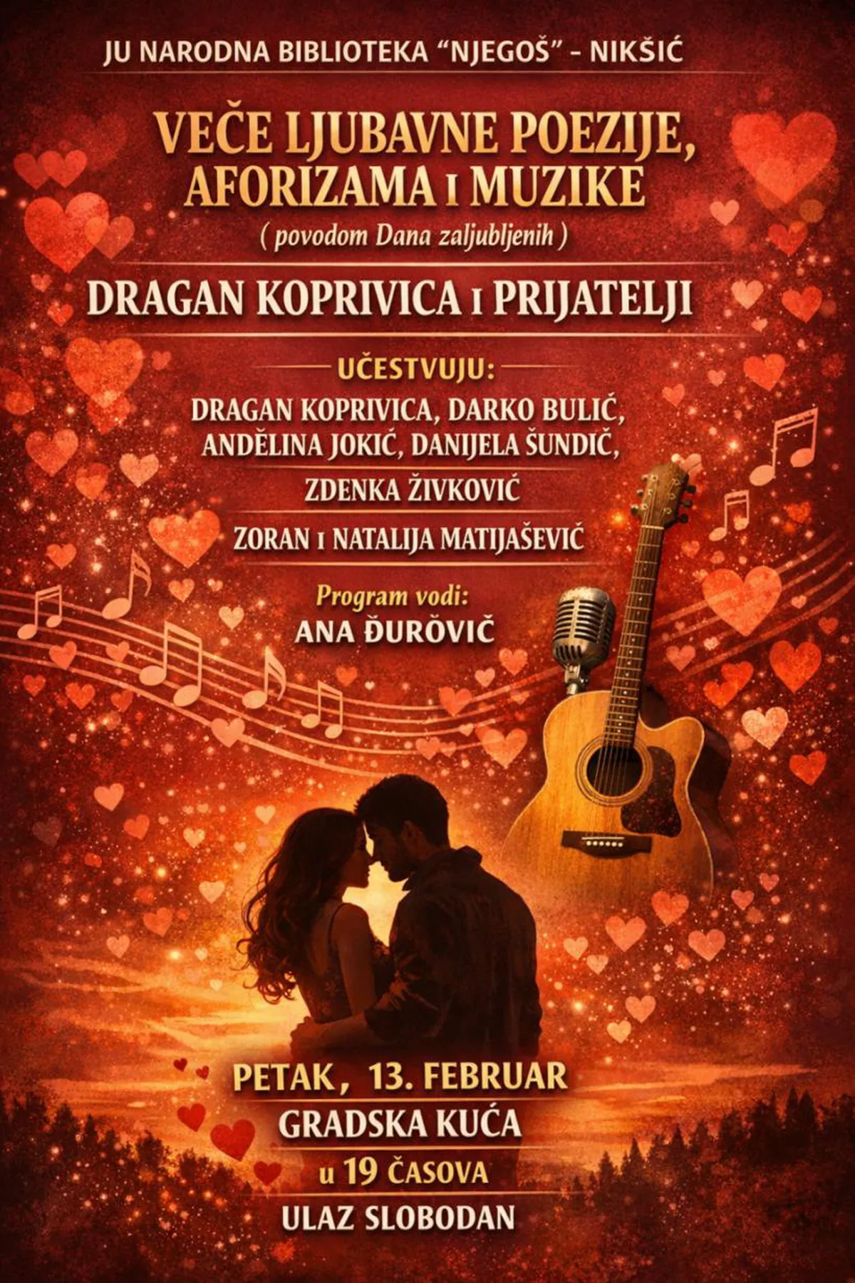 Dražen Koprivica i prijatelji u Spužu povodom Dana zaljubljenih