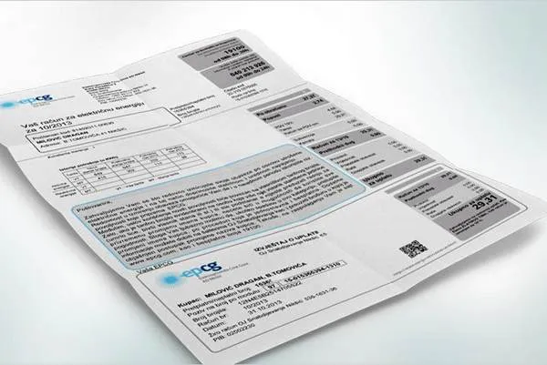 EPCG: Prosječan januaraski račun 53,52 eura