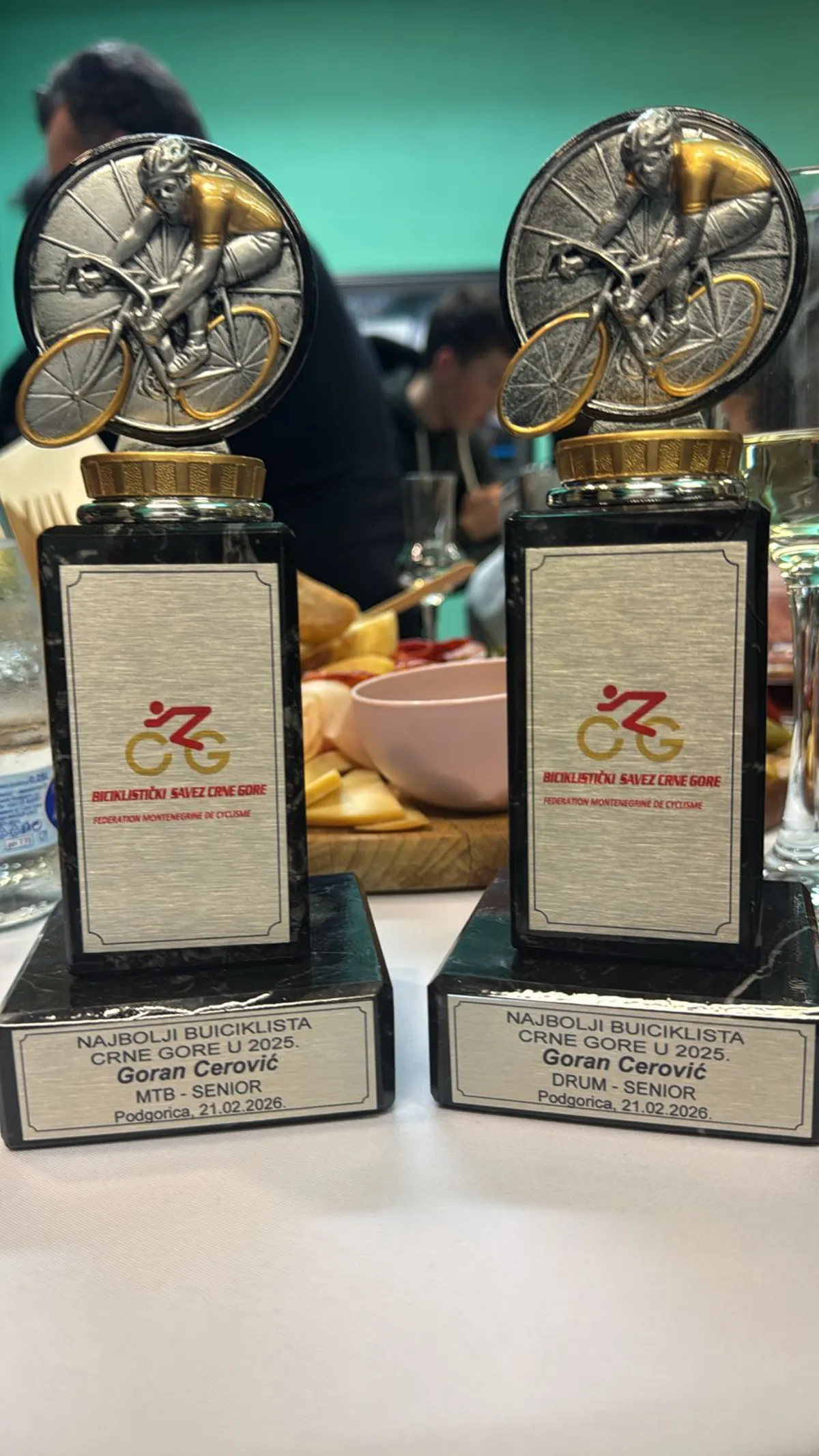 Goran Cerović proglašen za najboljeg biciklistu Crne Gore u 2025. godini