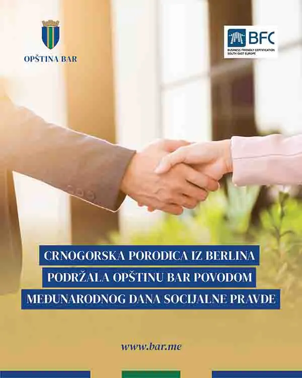 Humanitarna pomoć iz Berlina stiže u Bar povodom Međunarodnog dana socijalne pravde
