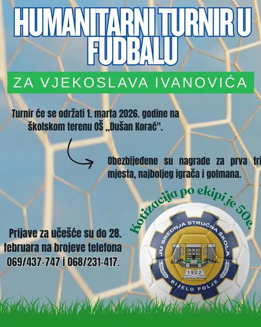Humanitarni turnir u fudbalu za liječenje Vjekoslava Ivanovića