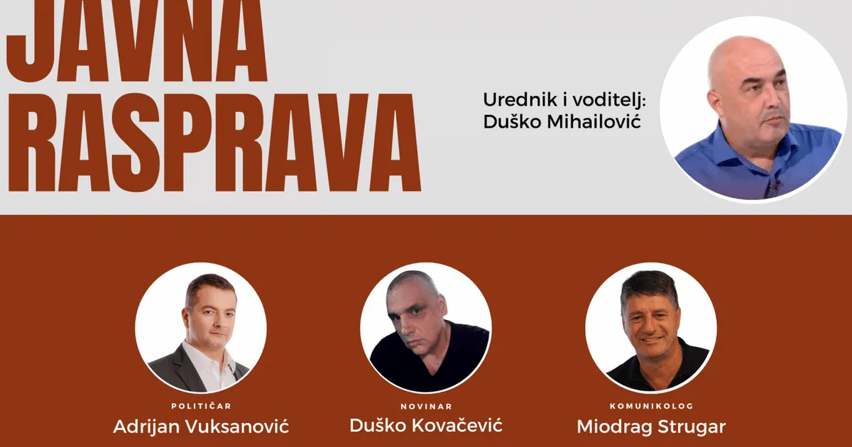 Javna rasprava na Anteni M: Gosti analiziraće dešavanja sedmice