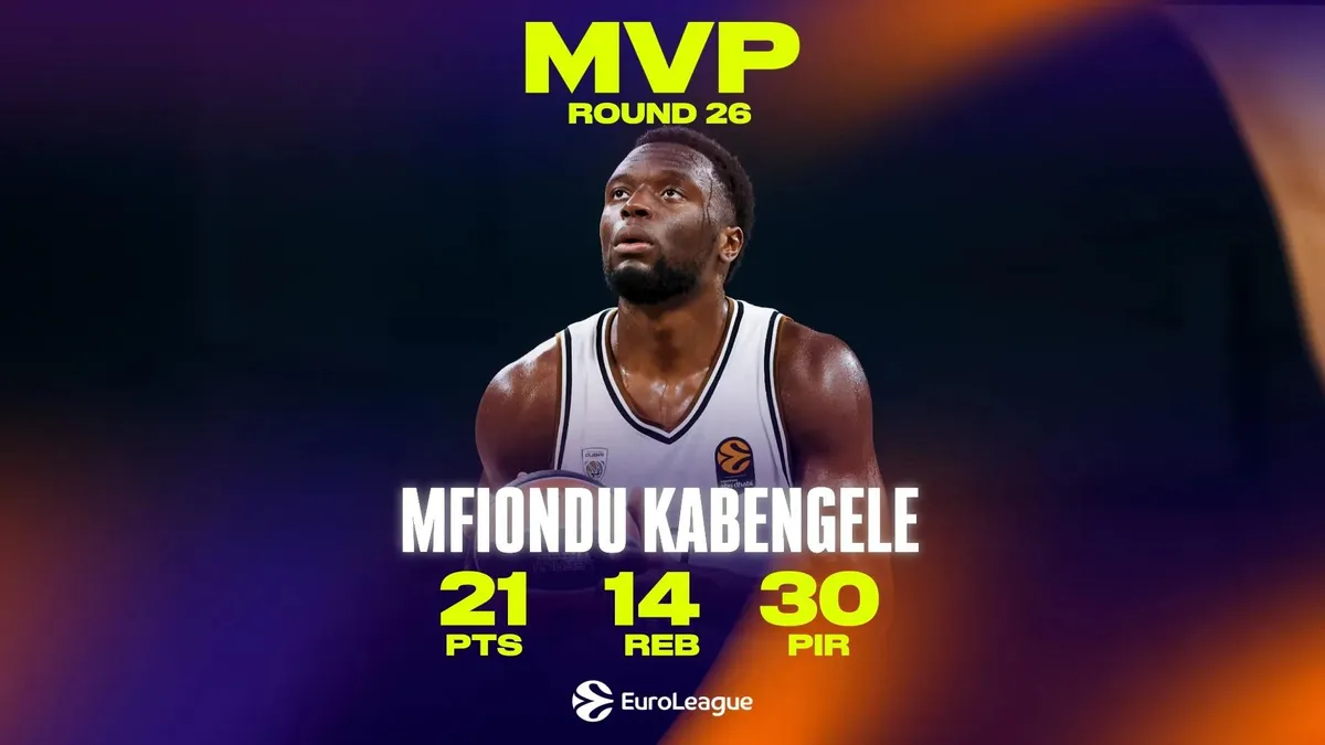 Kabengele najbolji igrač 26. kola Evrolige