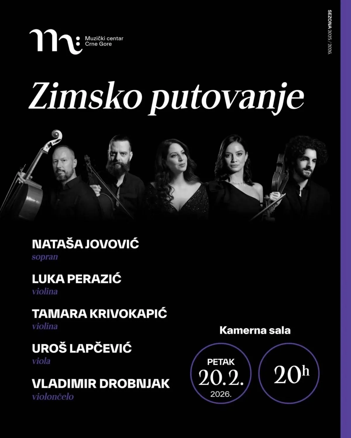 Koncert 'Zimsko putovanje' u izvođenju talentovanih muzičara