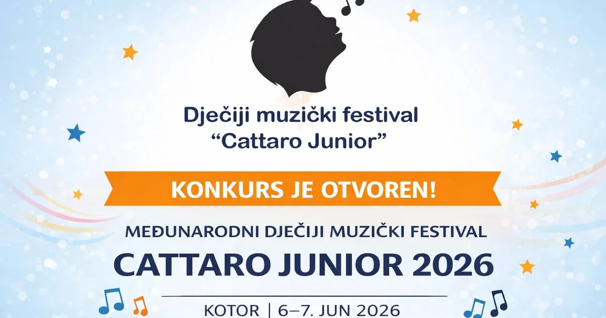 Konkurs za prijavu pjesama na Cattaro Junior 2026