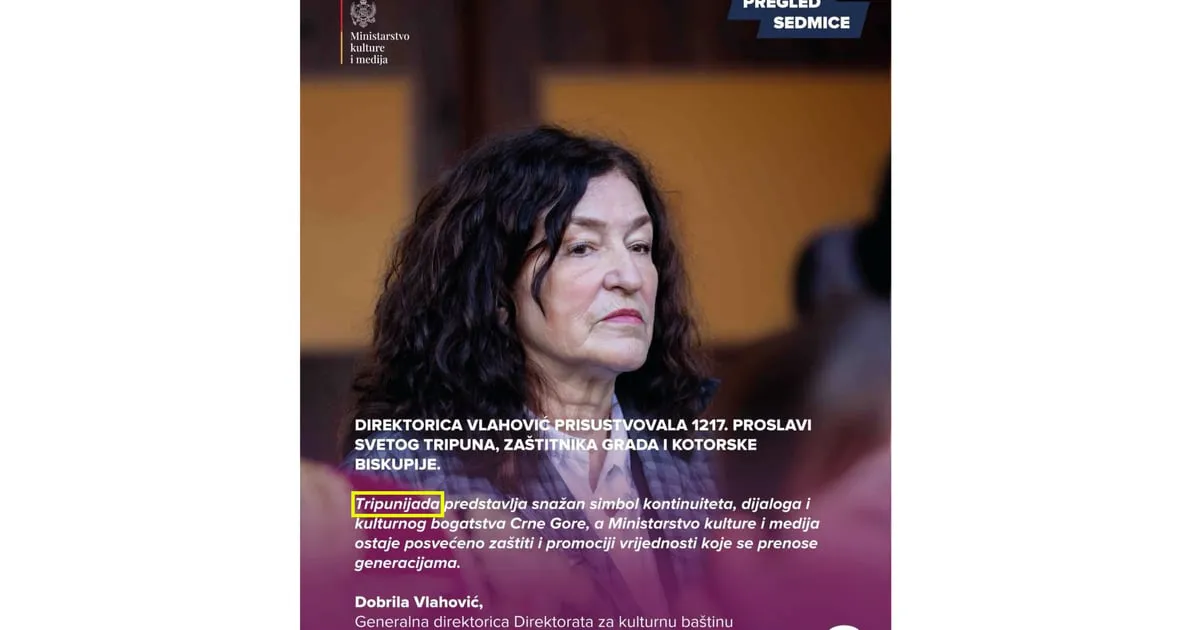 Ministarstvo kulture preimenuje tradiciju: Tripunijada umjesto Sveti Tripun