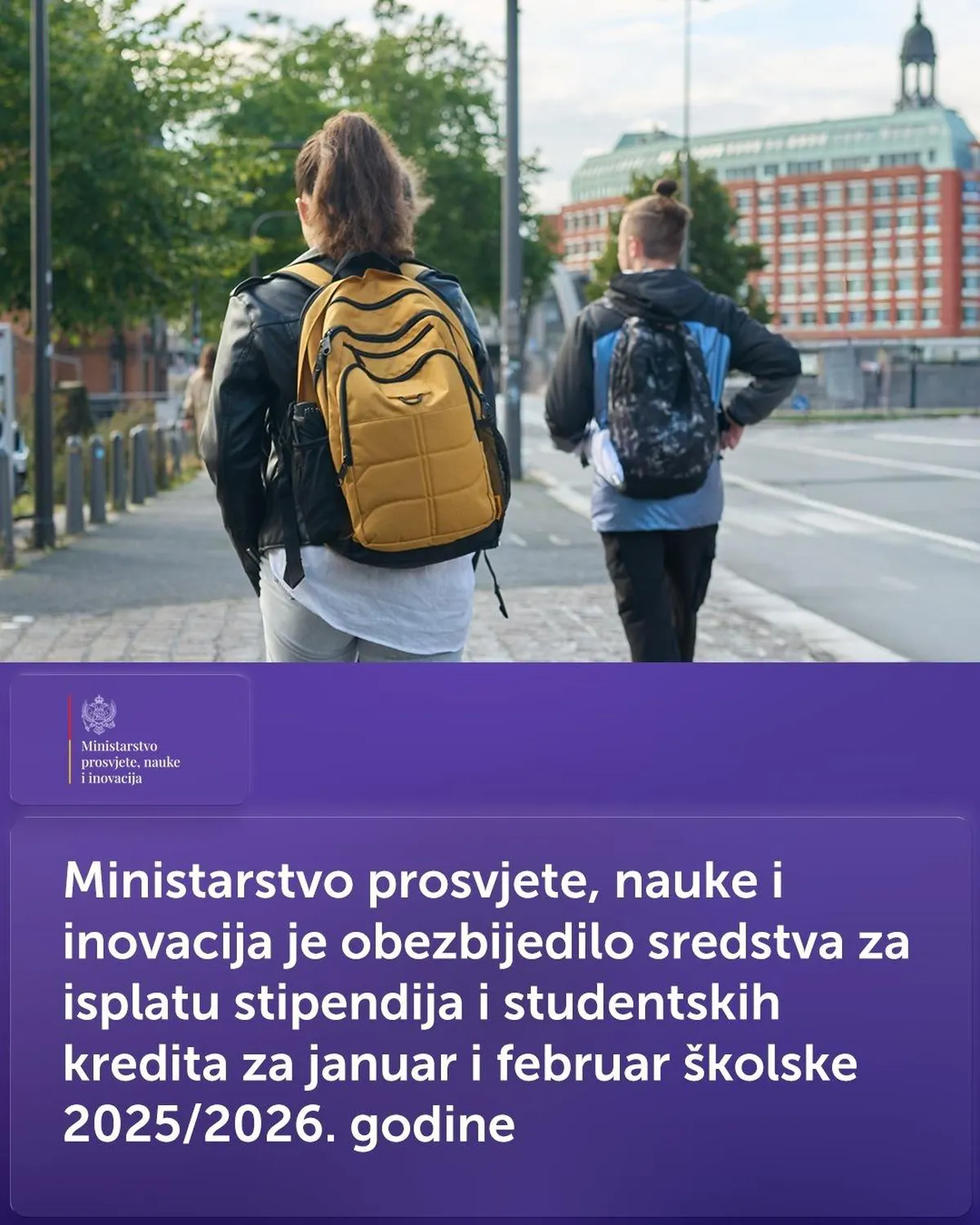 Ministarstvo prosvjete obezbijedilo više od 1,5 miliona eura za stipendije i kredite