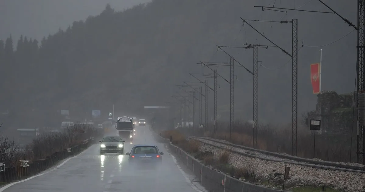 Narandžasti meteoalarm za cijelu Crnu Goru zbog jakih vjetrova i padavina