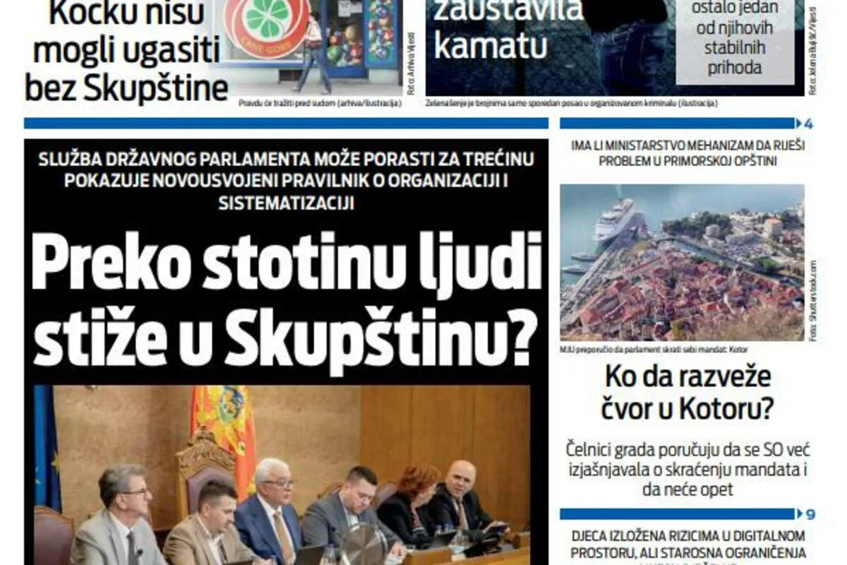 Naslovna strana 'Vijesti' za 11. februar 2026.