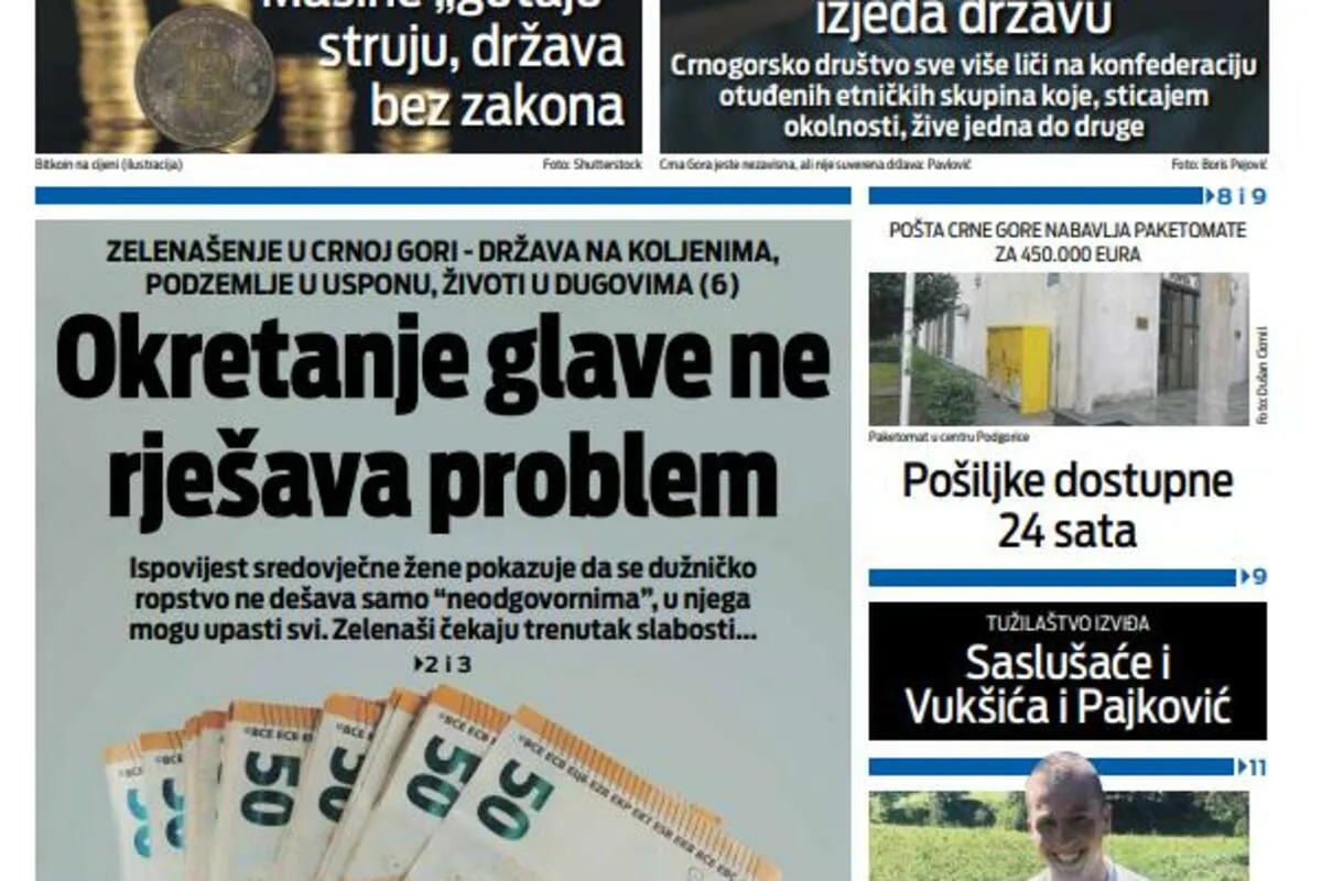 Naslovna strana 'Vijesti' za 2. februar 2026.