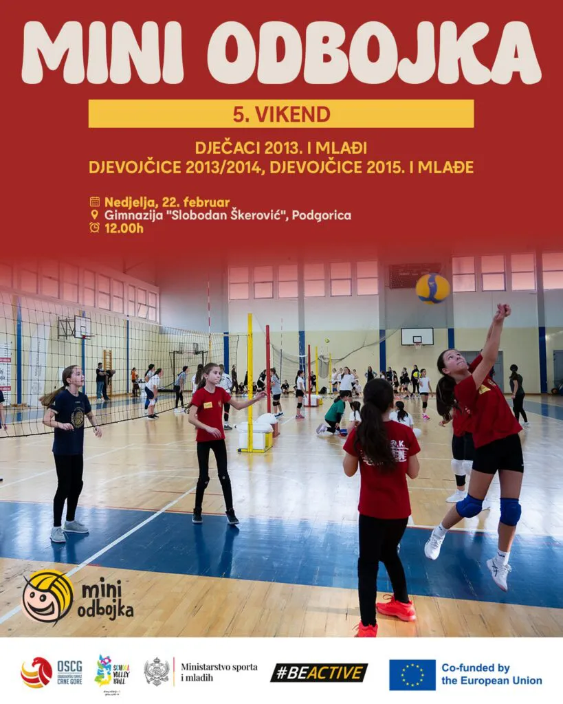 Nastavlja se Mini odbojka: Utakmice 5. vikenda u nedjelju