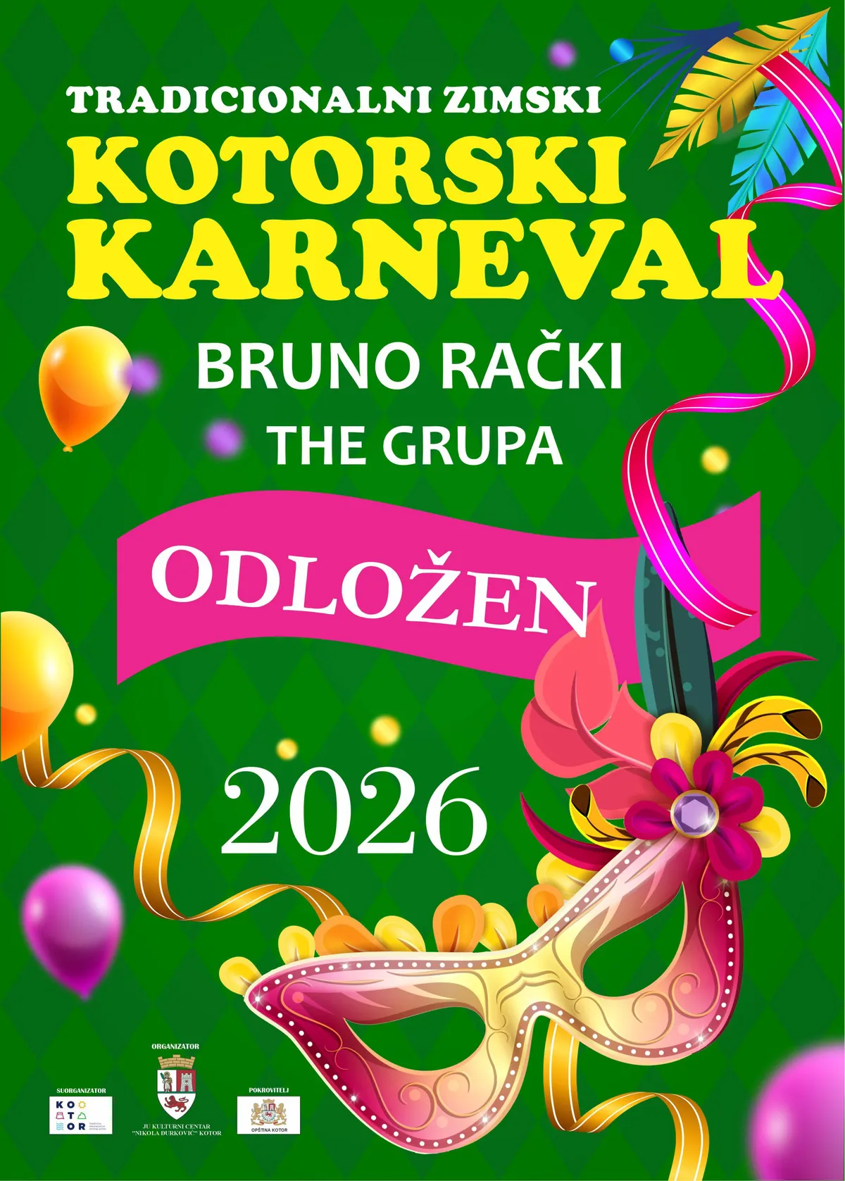 Odgođeni karneval i tombola u Kotoru zbog lošeg vremena