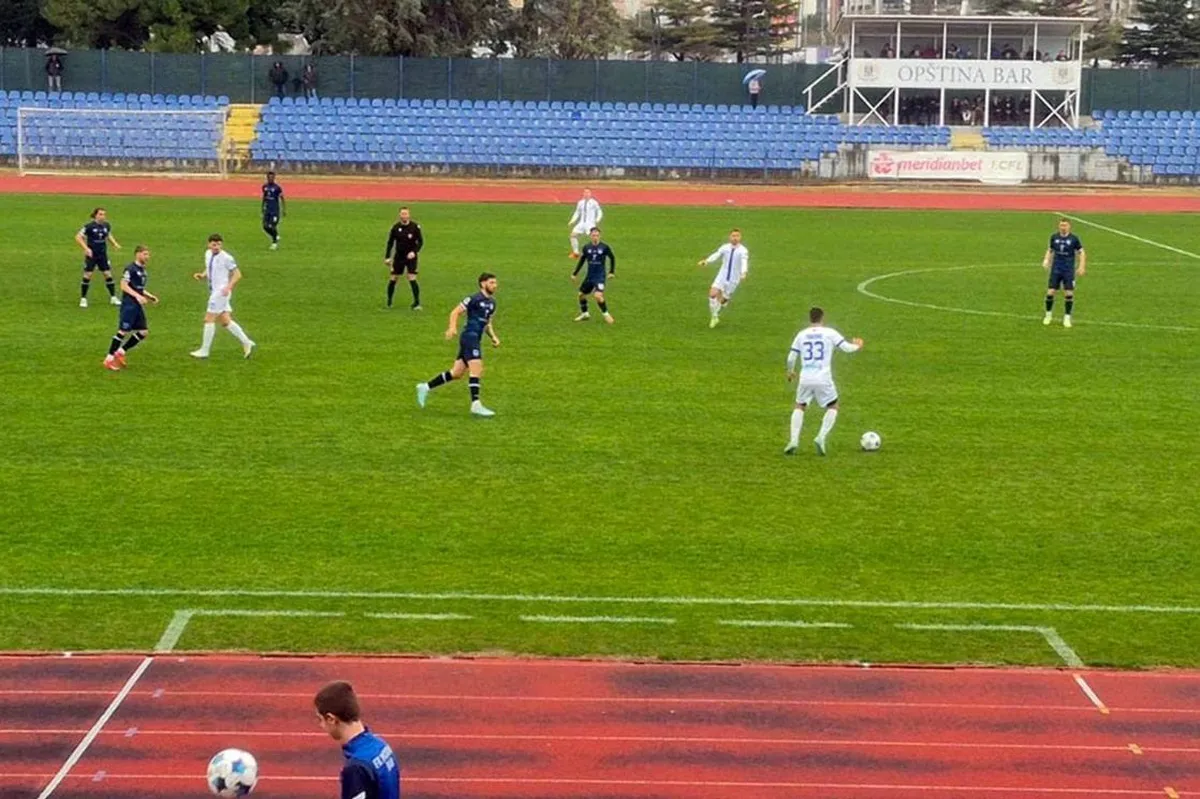 Okršaj vodećih prvoligaša Mornara i Sutjeske okončan bez pobjednika