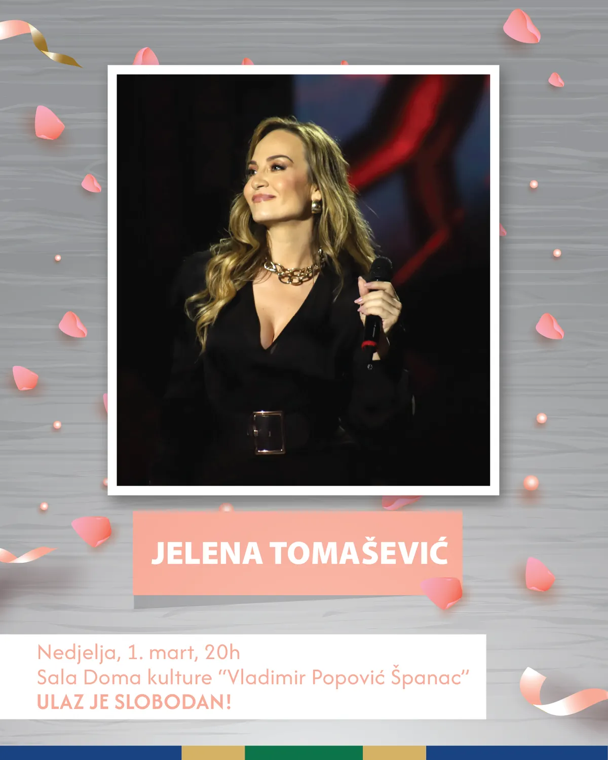 Opština Bar poklanja koncert Jelene Tomašević i monodramu 'Virdžina' povodom Dana žena