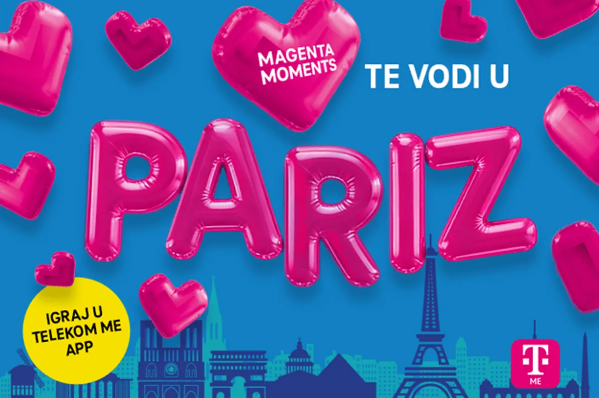 Osvoji romantično putovanje za dvoje u Pariz uz Magenta Moments