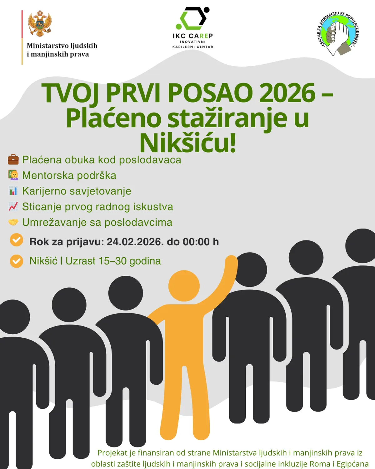 Otvoren javni poziv RE populaciji u Nikšiću: Plaćena obuka kroz projekat "REvolucija rada"