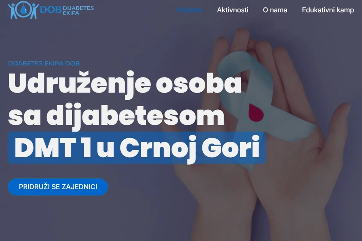 Pokrenut sajt za podršku osobama sa dijabetesom tip 1 u Crnoj Gori