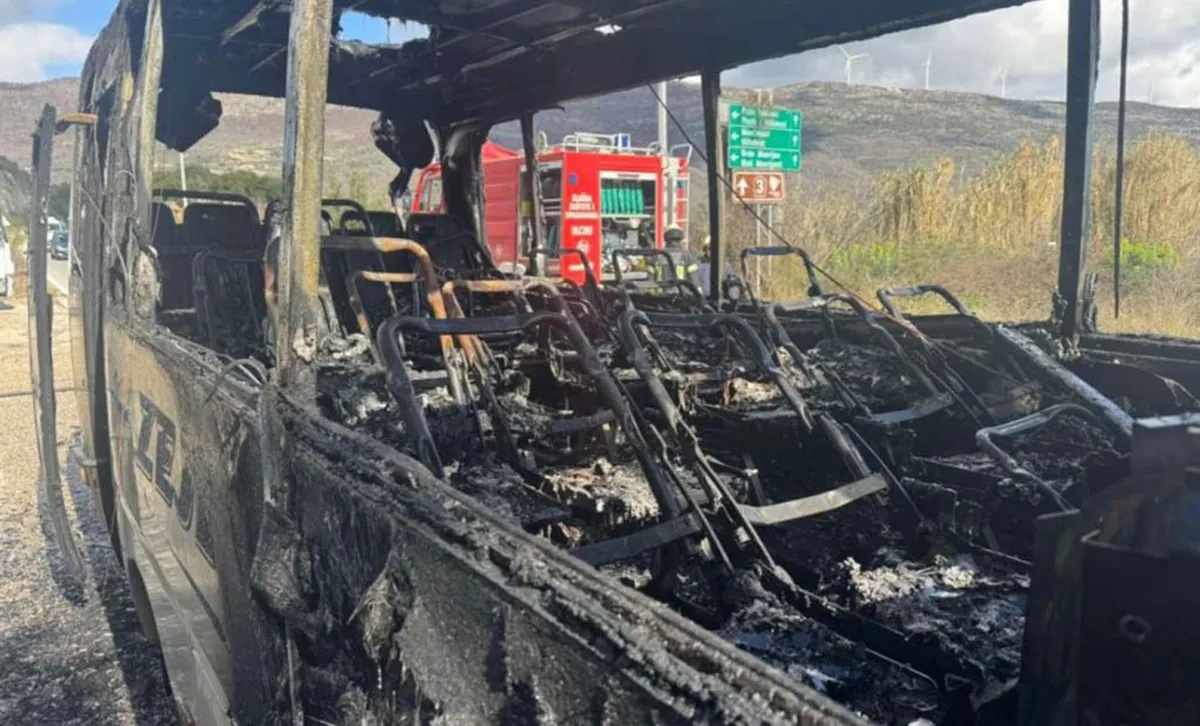 Požar autobusa na magistrali Bar – Ulcinj, srećom bez povrijeđenih