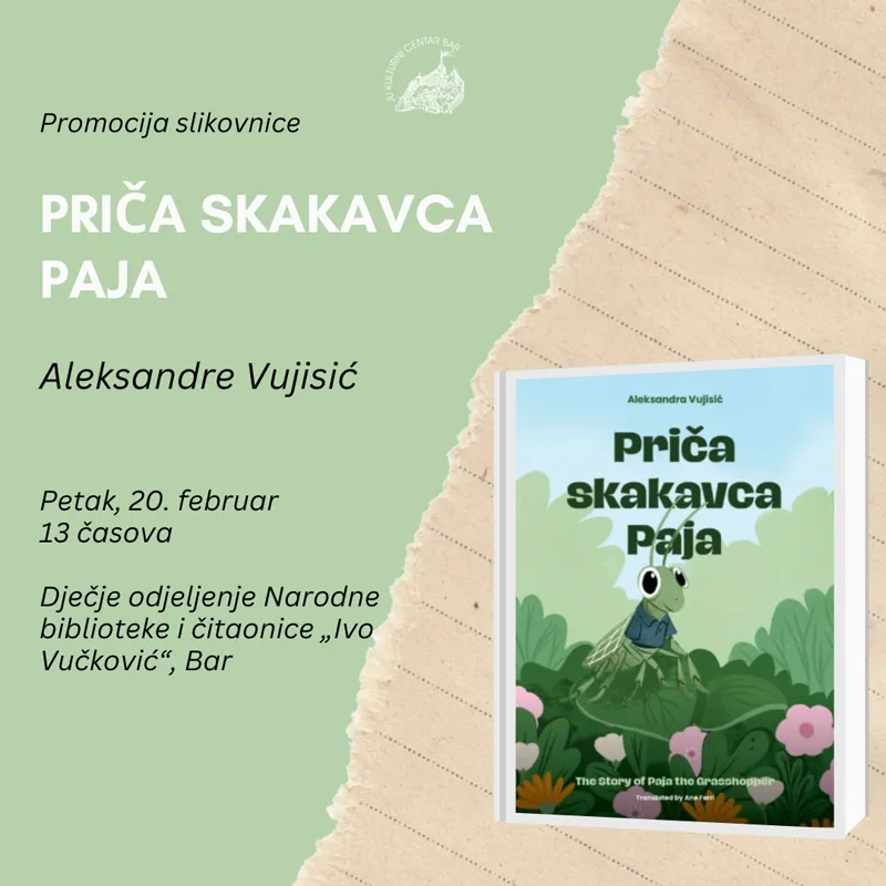 Promocija slikovnice 'Priča skakavca Paja' u Narodnoj biblioteci Ivo Vučković