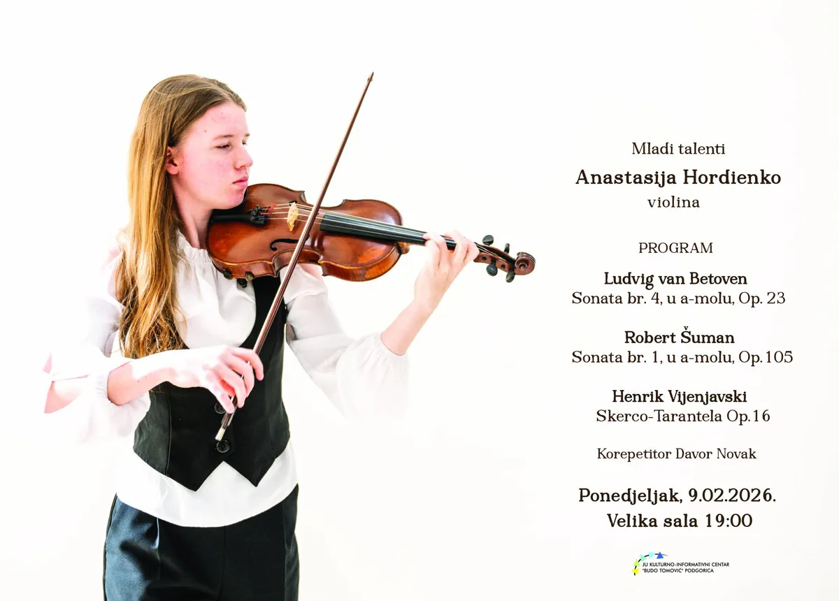 Prvi solistički koncert Anastasije Hordienko u KIC-u