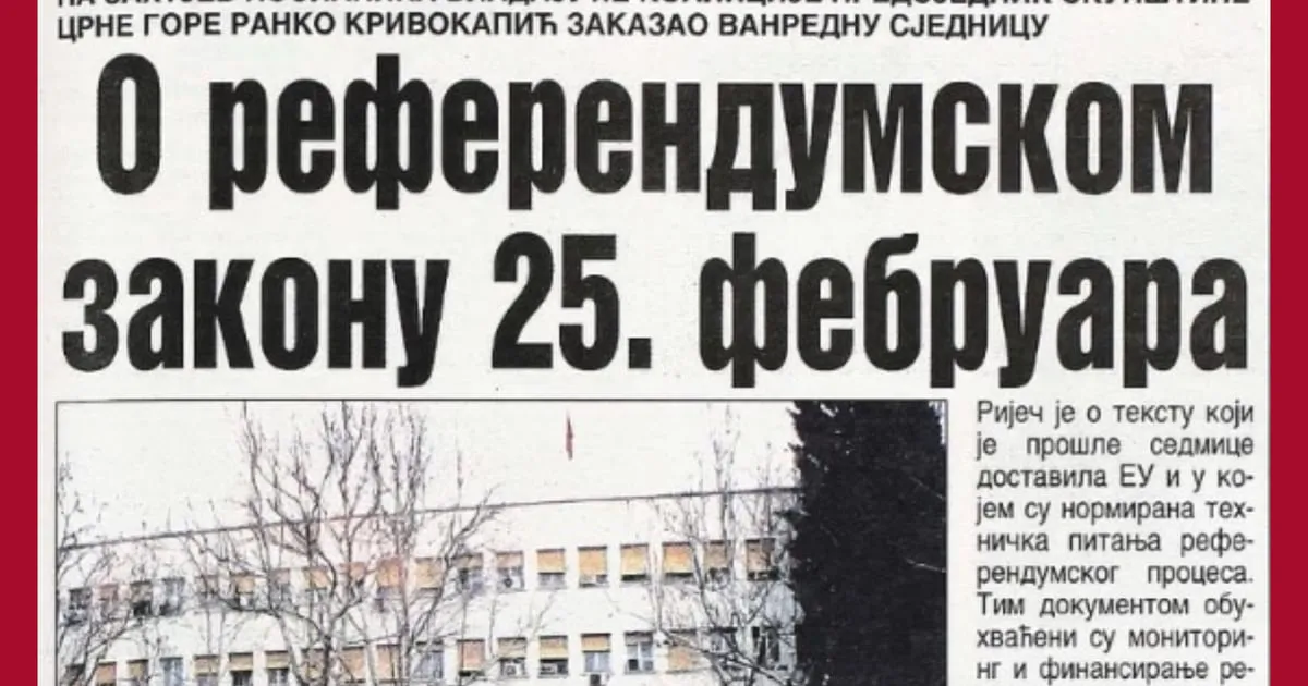 Skupštinska rasprava o referendumu zakazana za 25. februar