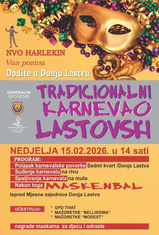 Tradicionalni Lastovski karnevao u nedjelju 15. februara