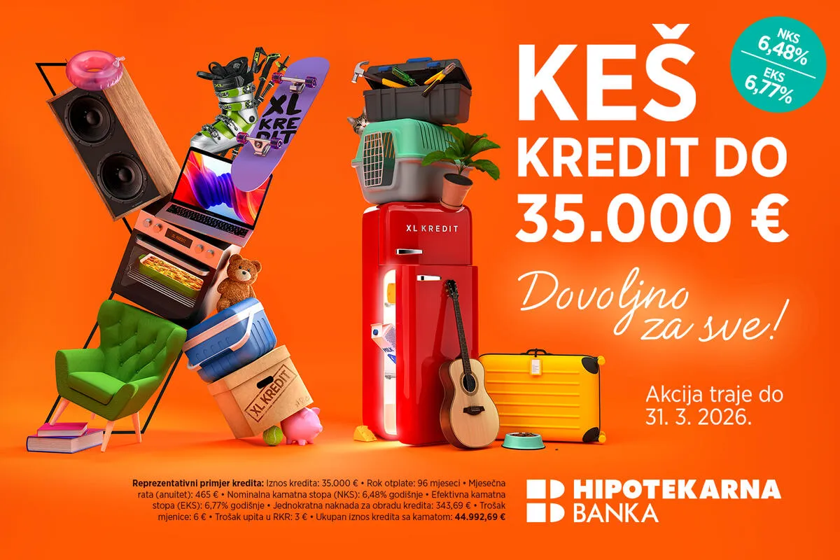 Više prostora za vaše planove: XL kredit do 35.000 € do kraja marta