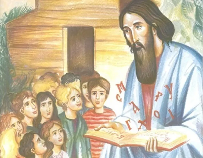 Zahvalnica cetińske škole za donaciju knjiga o Svetom Savi