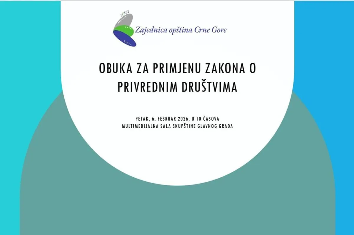 Zajednica opština organizuje obuku o novom Zakonu o privrednim društvima