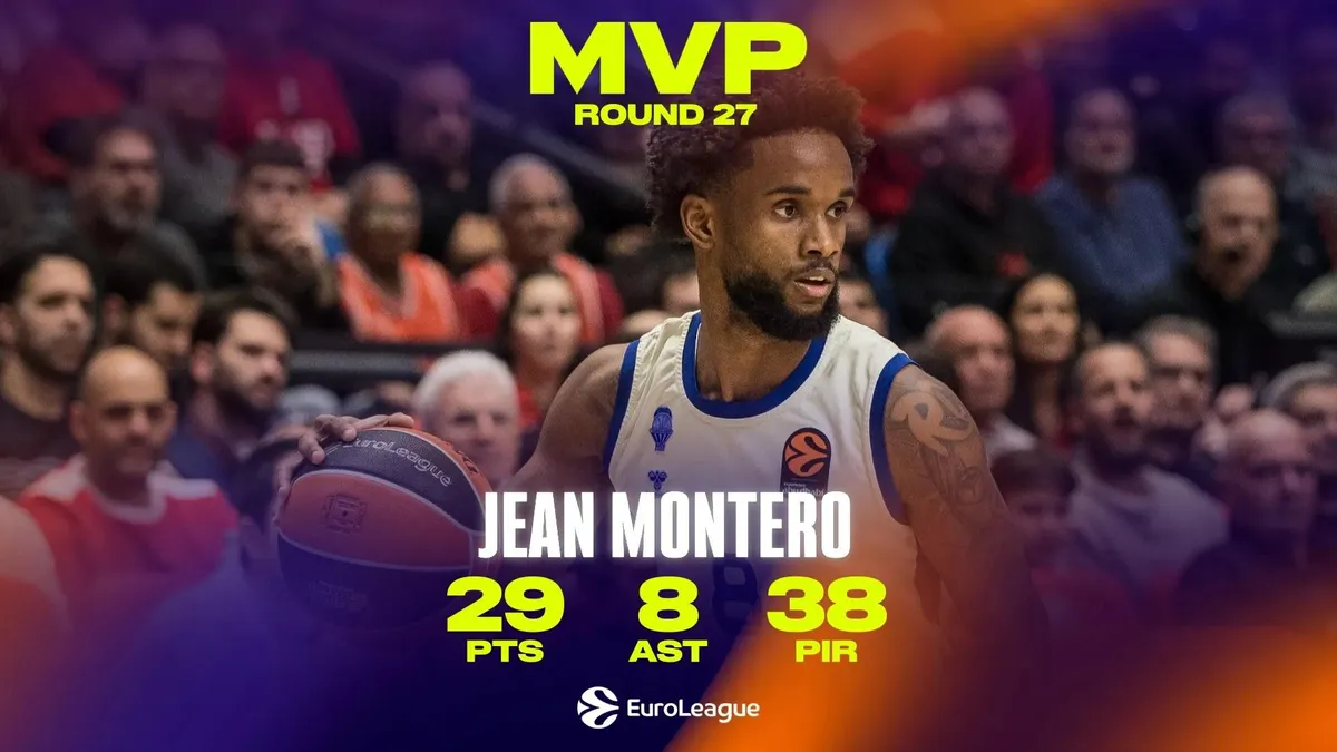 Žan Montero ponio MVP priznanje 27. kola Evrolige u Tel Avivu